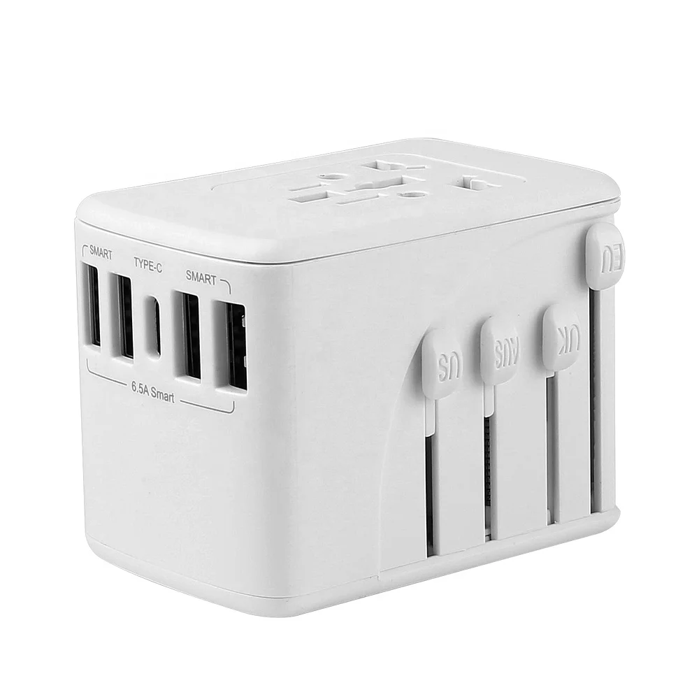 
World Universal Power Adaptor Type C Adapter USB 30W PD Quick Charger Travel Plug Adapter 