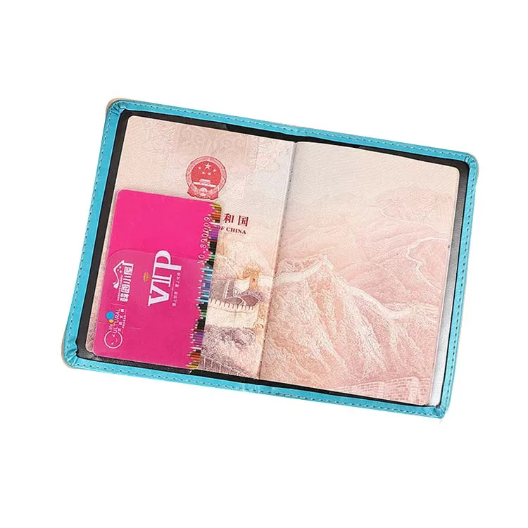 Wholesale France Passport Holder Cover Multi 8 Colors Debossed Leather Passport Case PU Passport Holder