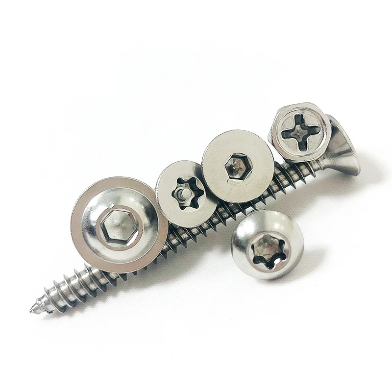 304 винт nylock torx из нержавеющей стали с круглой плоской потайной головкой