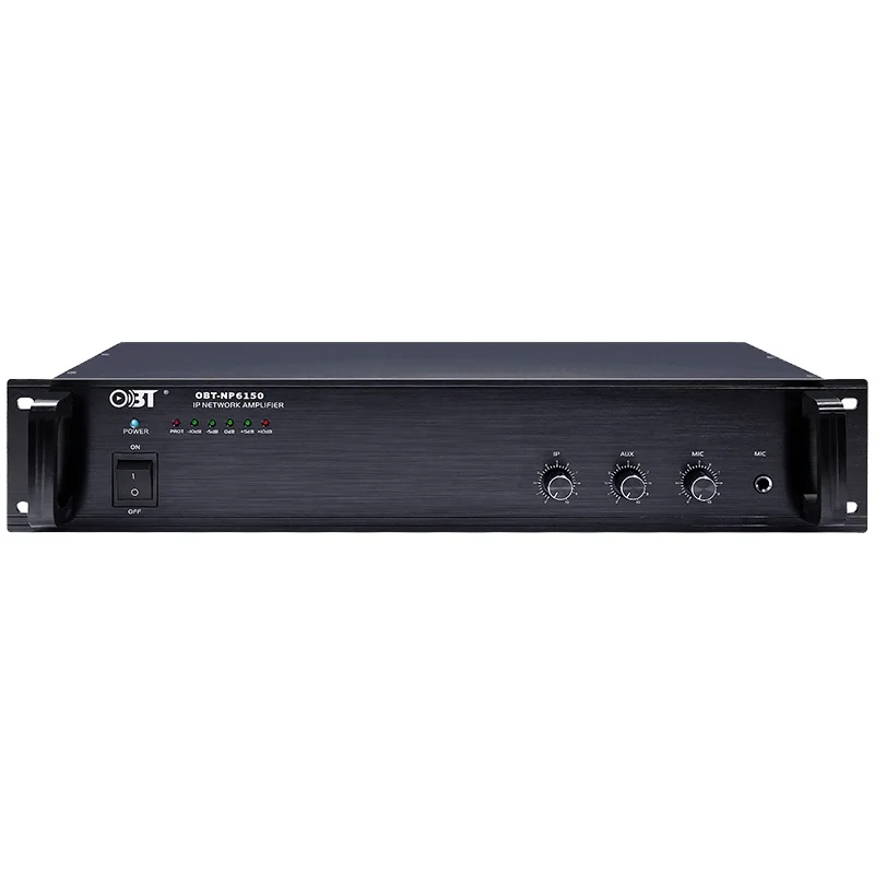Obt-6150 Digital Audio Public Address Mixer Sip Network Voltage Amplifier