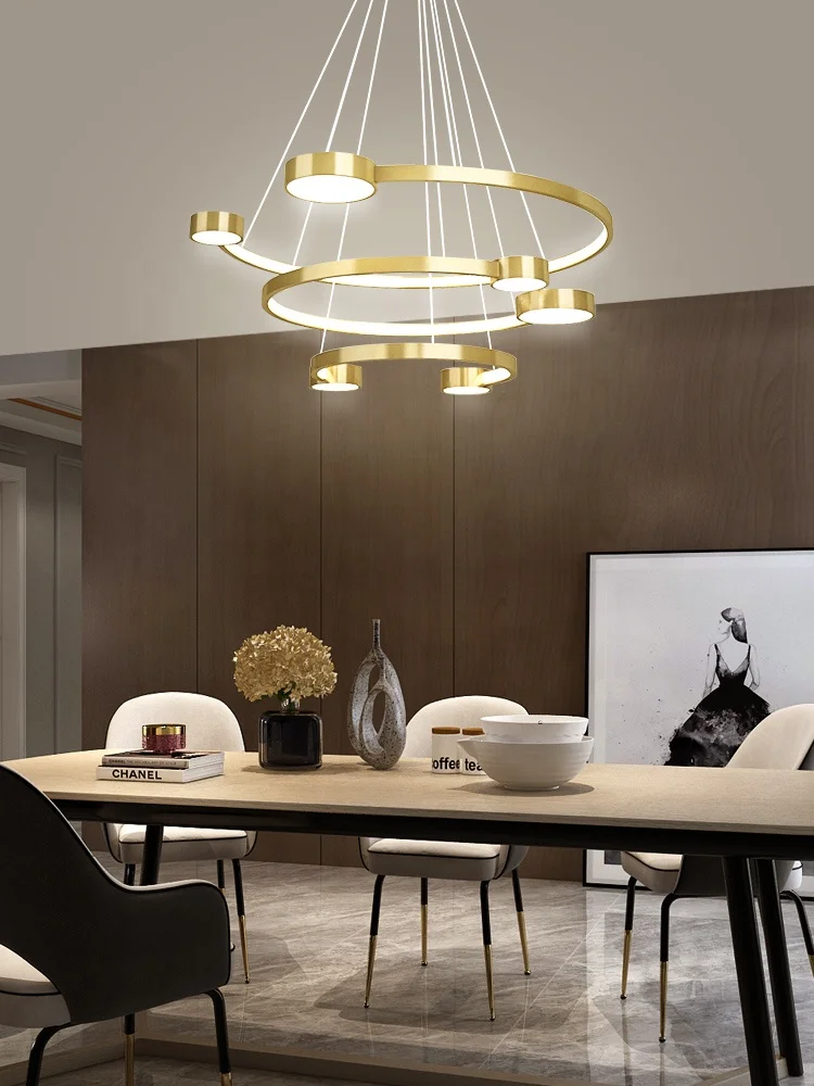 Luxury interior hanging ceiling suspended lamp new lighting modern led chandelier pendant light