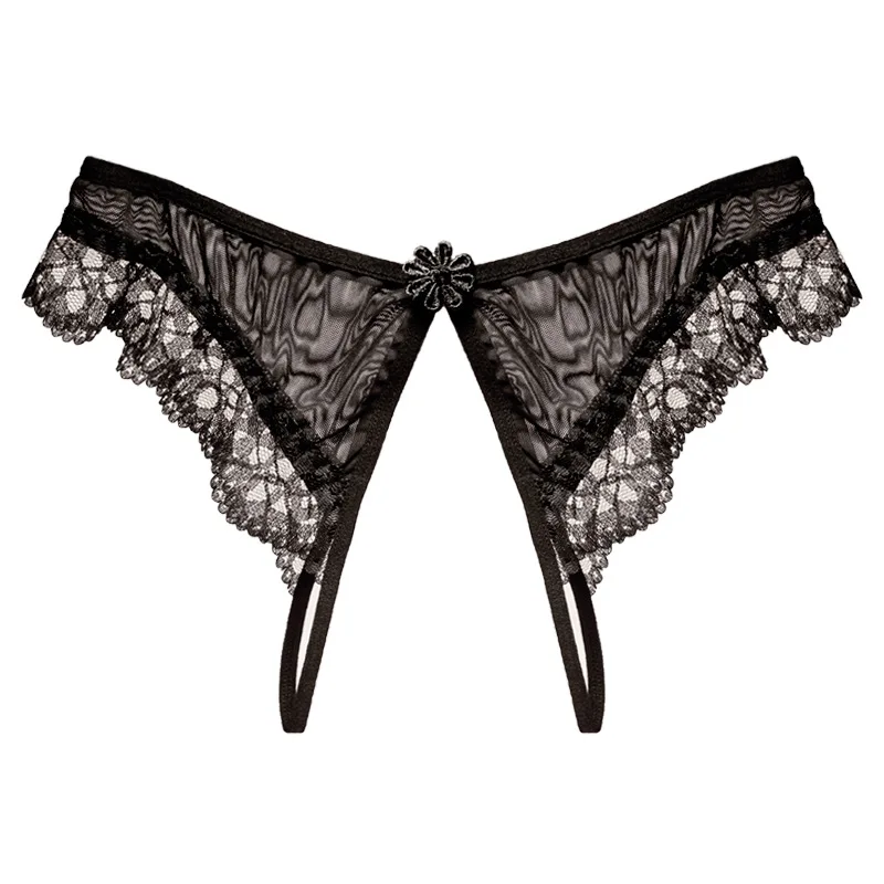 Wholesale low price Ladies panties open file split ends free take off appeal temptation lace thong low waist sexy hot