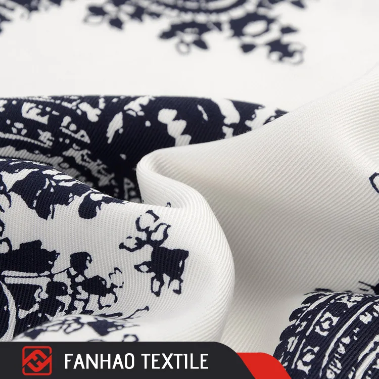 Customized breathable sustainable 21s loycell silky digital print 205gsm 100% Tencel twill Fabric for dress