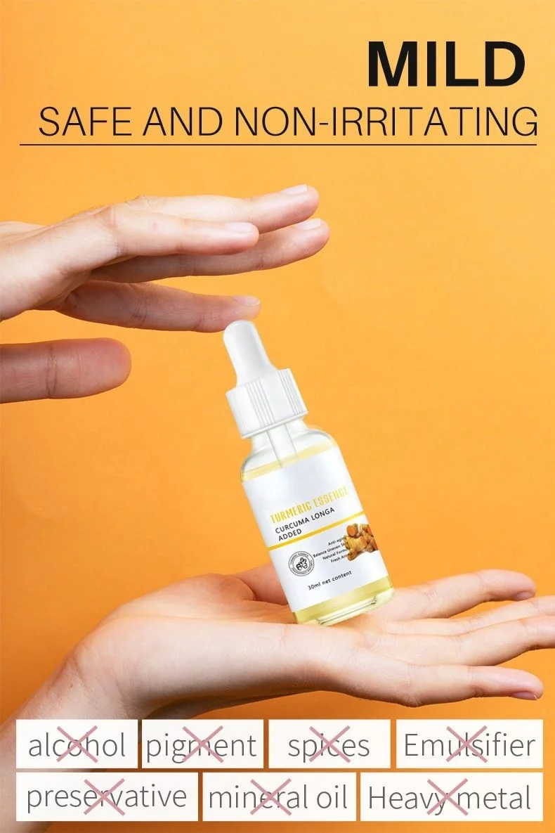 Best selling private label 30ml skin care serum anti acne moisturizing lightening facial turmeric serum for acne skin