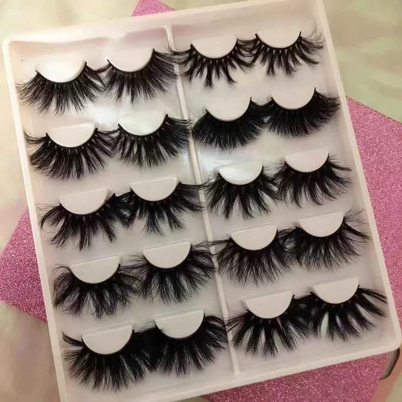 2020 wholesale real 3d mink lashes your brand packaging box private label mink strip eyelashes with holographic bag
