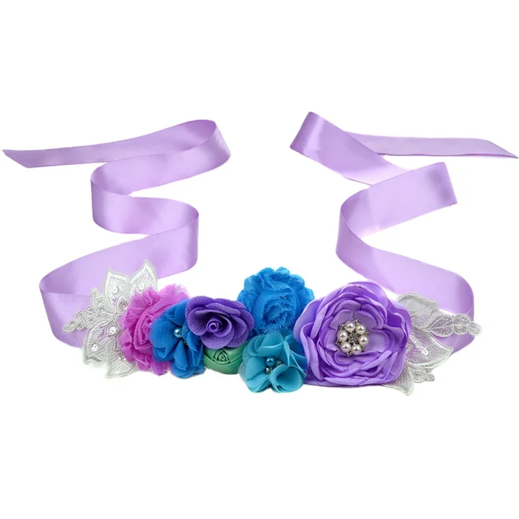 
Women Elegant Sash Pearl Rhinestone Flower Waistband Wedding Dress Decoration Fashion Female Clothing Accessories Maternity belt 