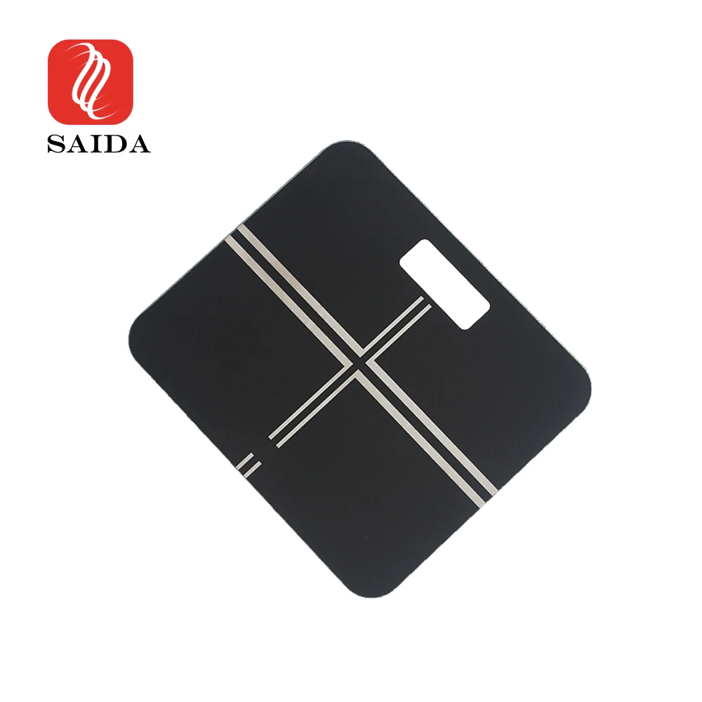 OEM ITO Glass Tempered glass 4mm  6mm Electronic Bathroom  Fat Body Scale Glass Panel with AR coating and silk screen printing