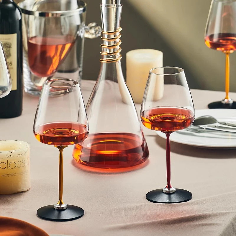 Wholesale Customised Luxury Gift Rotating metal red wine glass for wedding gifts