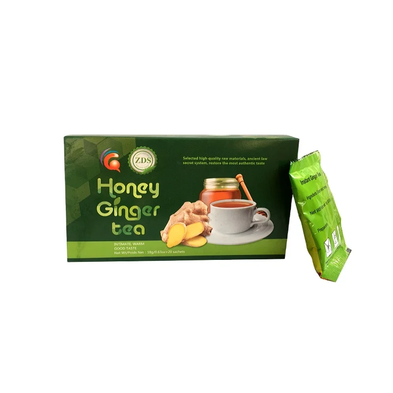 Factory Outlet Packaging Ginger Tea With Honey and Lemon 18g Per Bag 20sachets by 24boxes Per Carton