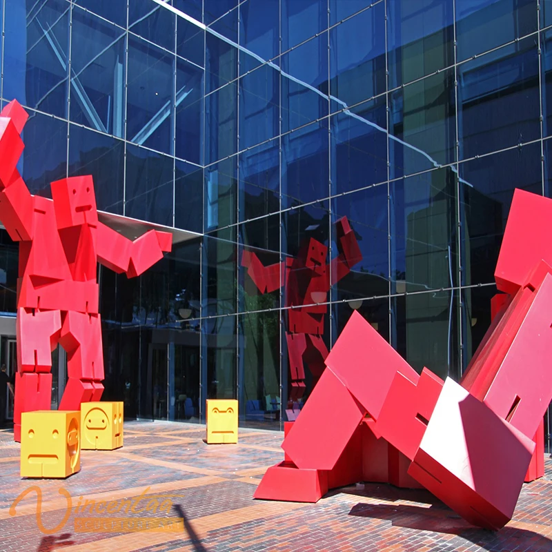 Vincentaa New Design Large Mall Outdoor Sculpture Ornaments Stainless Steel Toy Artwork Sculptures Statues
