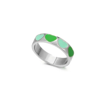  Ins Retro Style Women Drip Rings Female Niche Design Sweet Double Love