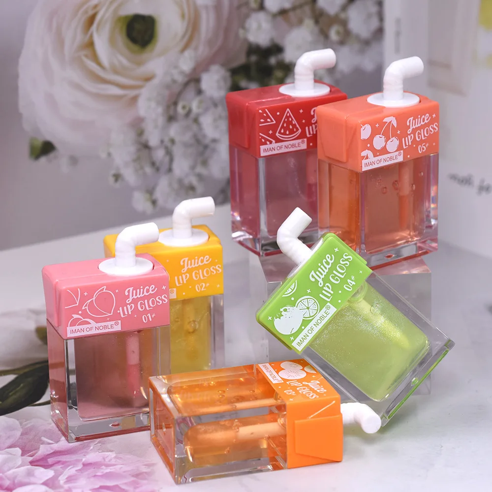 Прозрачный Увлажняющий блеск для губ, Новый блеск для губ с фруктовым ароматом, бутылка для напитков, блеск для губ