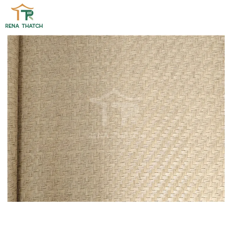 Artificial eco-friendly bamboo synthetic rattan weaving sheet plastic rattan cover ceiling panels tiles