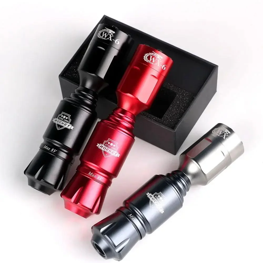 Wholesale Rotary Tattoo Machine Kit With RCA Jack Mini Rocket Tattoo Pen Set Wireless Power Supply for Body Permanent Makeup