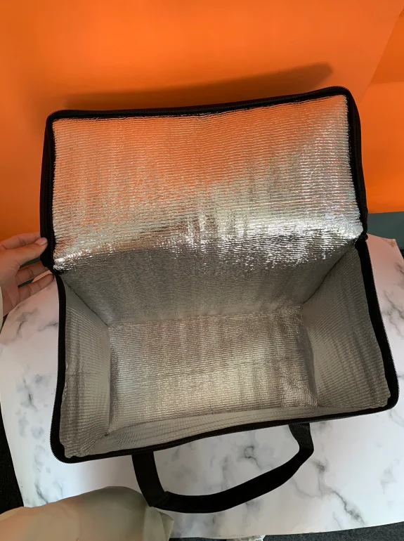 Insulated Reusable Grocery Bag with Zippered Top, XL Large, Frozen Foods Cold, Cooler Shopping