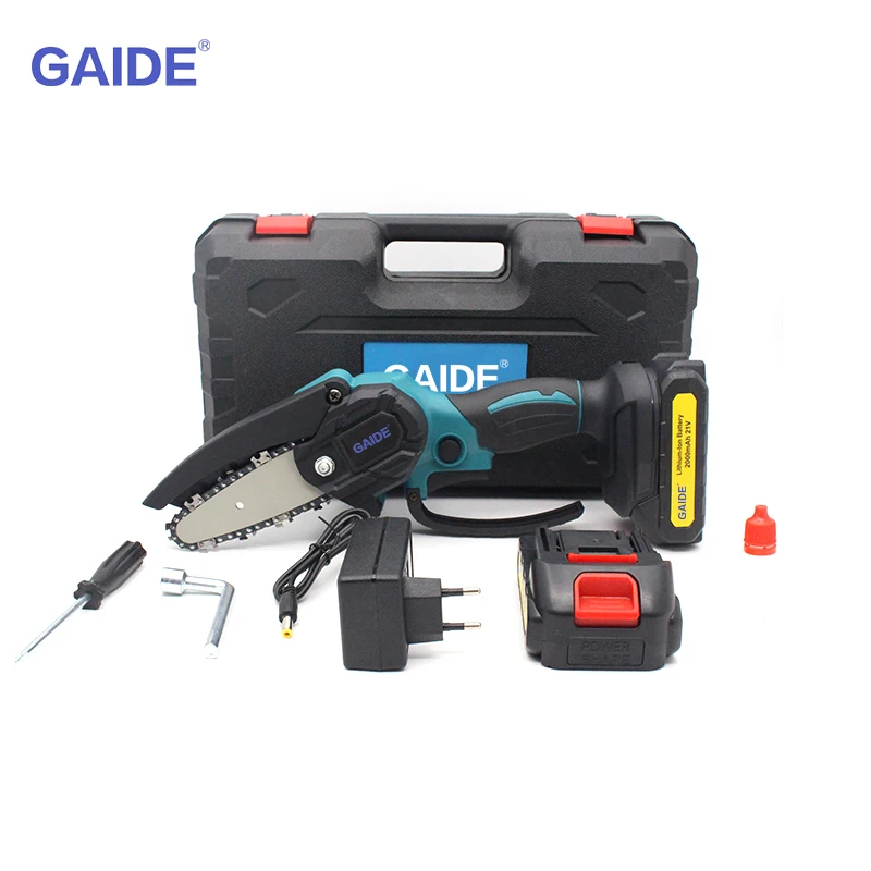 GAIDE breshless 88v  cordless chainsaw moter with two battery