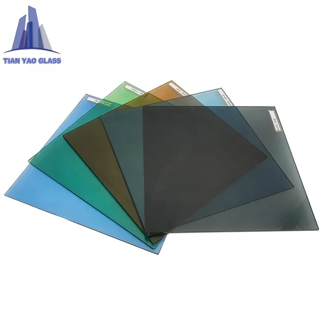 Custom 4mm-25mm Large size Colored / Tinted / Building Glass / Stained Window Glass for Decoration