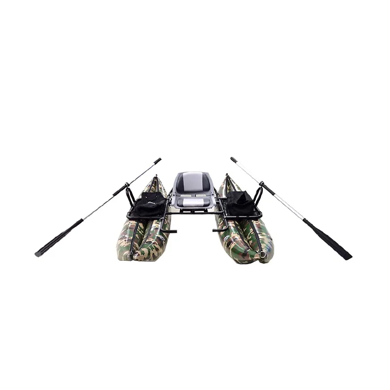 New Style Oem 1 man inflatable pontoon fishing boat double decker pontoon boat inflatable rowing boat for sale