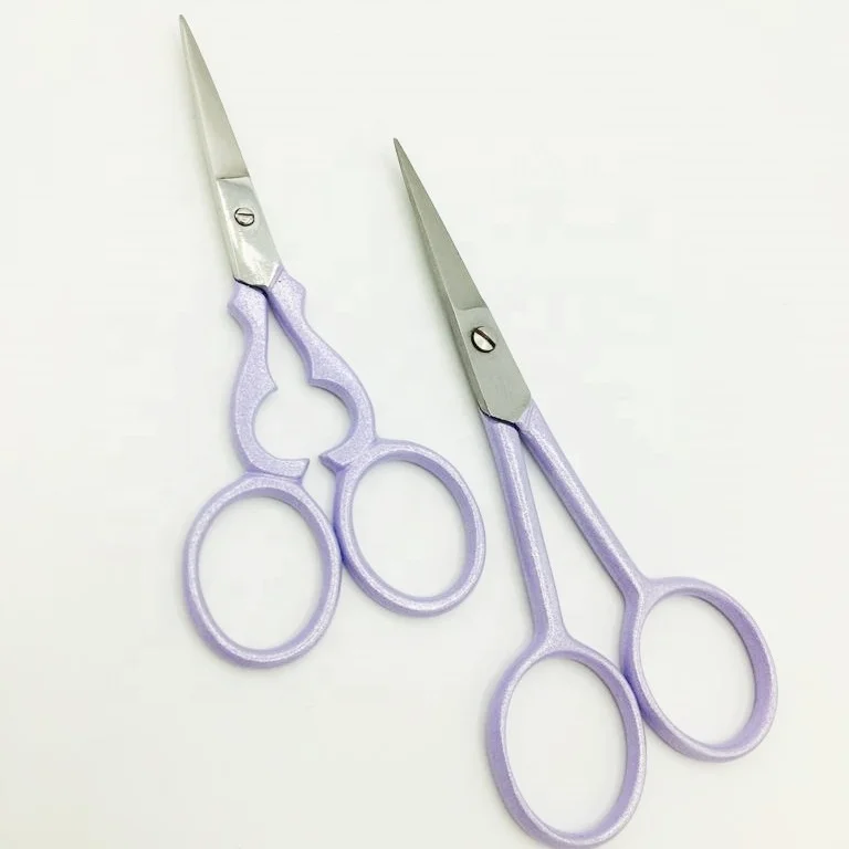New Stainless Steel Manicure Nail Scissors Cuticle Scissor Curved and Straight Blade Fancy Scissors