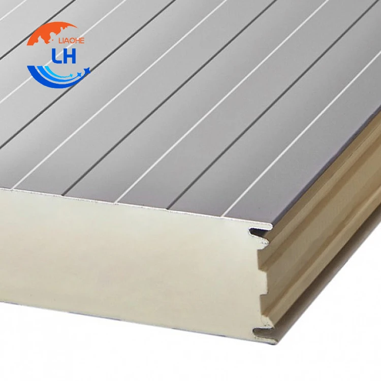 China Supply colour steel plate Sandwich wall and roof panels eps rock wool PIR or PU foam panels