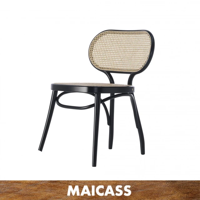 2020 New Design Ourdoor Stackable Wood Artificial Rattan Dining Chair