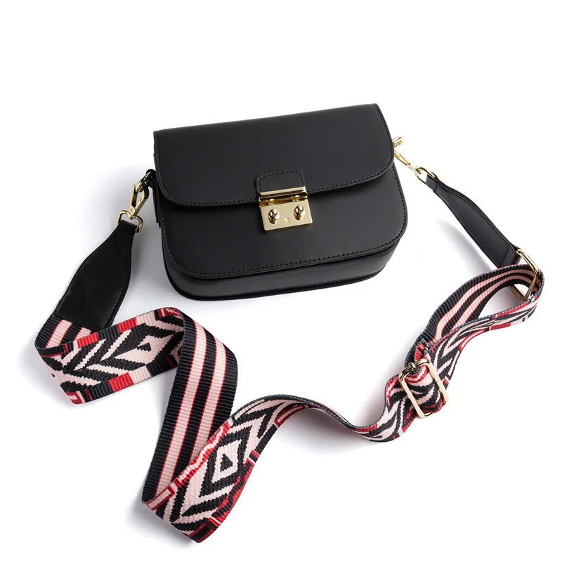 Casual Wide Strap Kraft Bolso Bandolera Mujer Barato Mini Bags Women Shoulder Pu