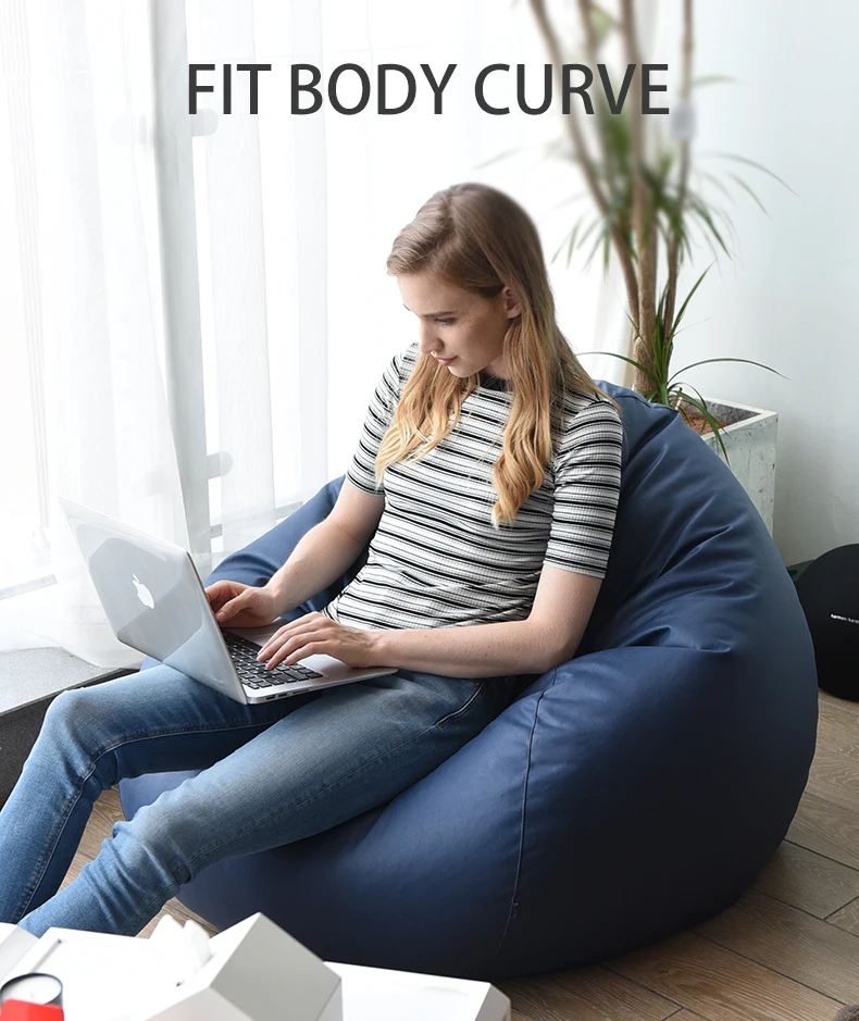 Factory Direct Wholesale Supply Bean Bag Sofa Chair Waterproof Bedroom Corner Couch Cover Living Room Recliner Beanbag Lounger