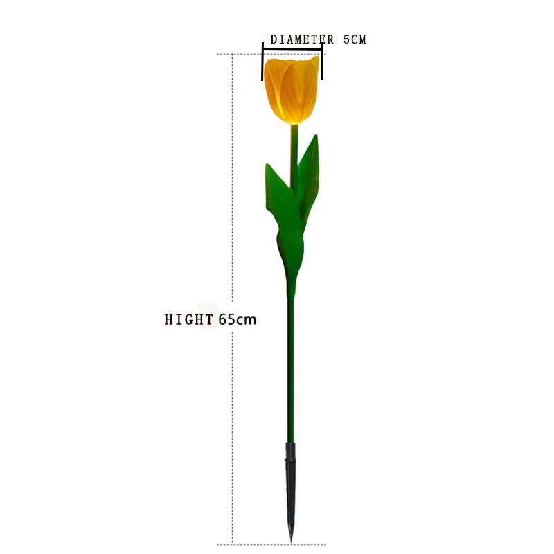 Tulip Flower Ground Lamp Soft Gel Ground Lawn Lamp Luminescent Moulding Lighting Landscape Lights