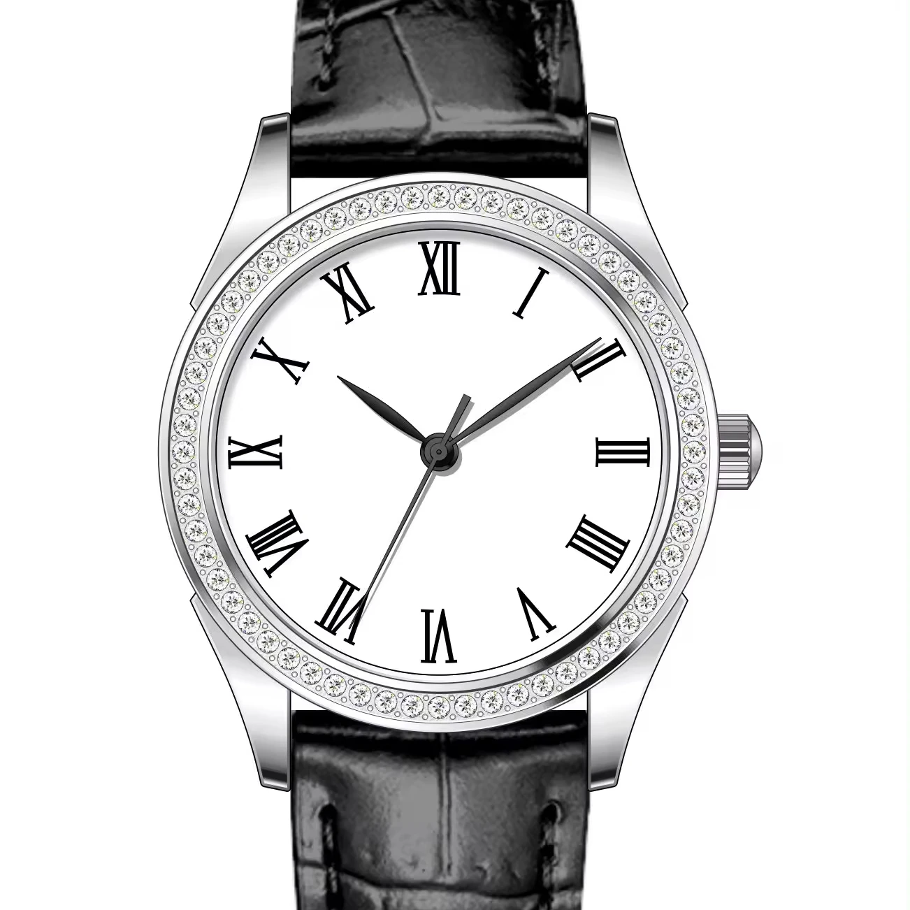 EU standard yellow leather watch  quartz wrist watch for girls promotion advertising watches