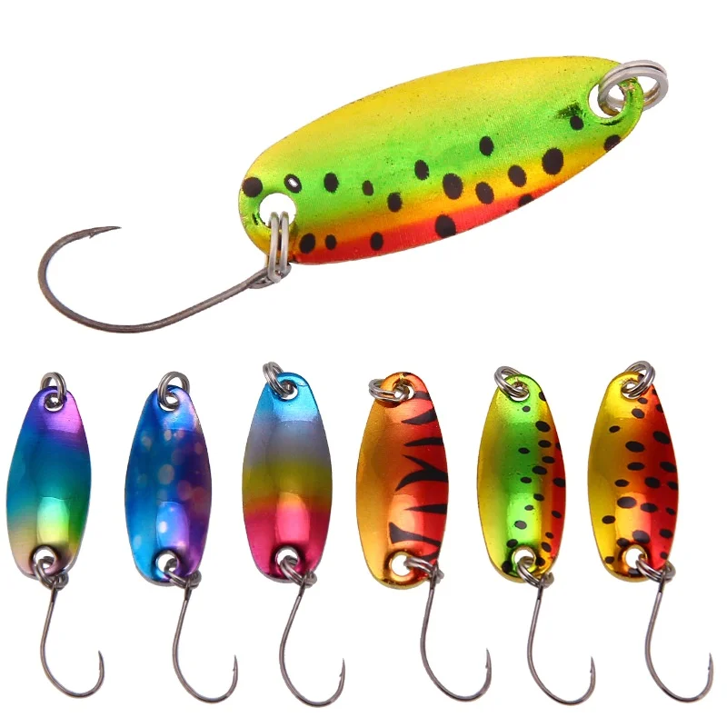 Рыболовные снасти товары приманки Luya блёстки Цвет Медь 2 5 г ложка Тонущая вода умный рот окунь Морская рыбалка пресноводные