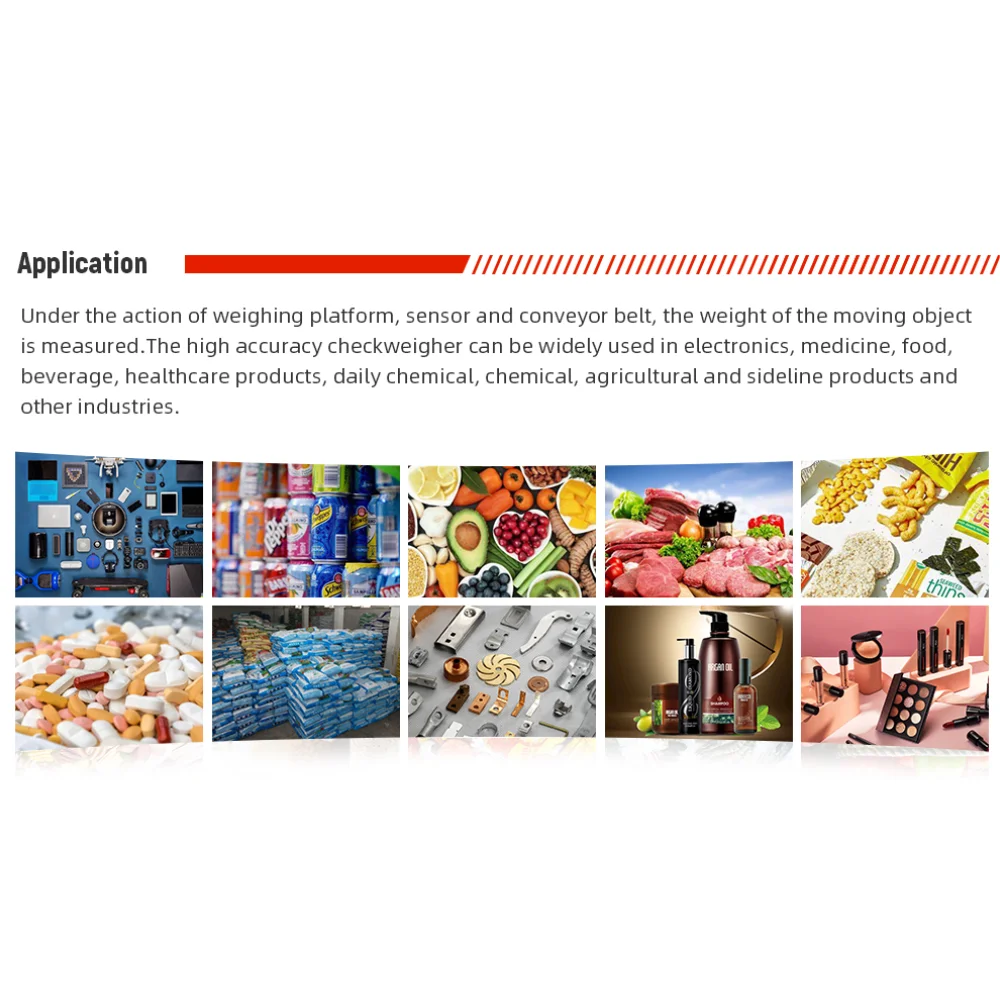 25kg Heavy Food Product Checking Weight Chemical Industry Conveyor Belt Check Weigher Machine For Production Line