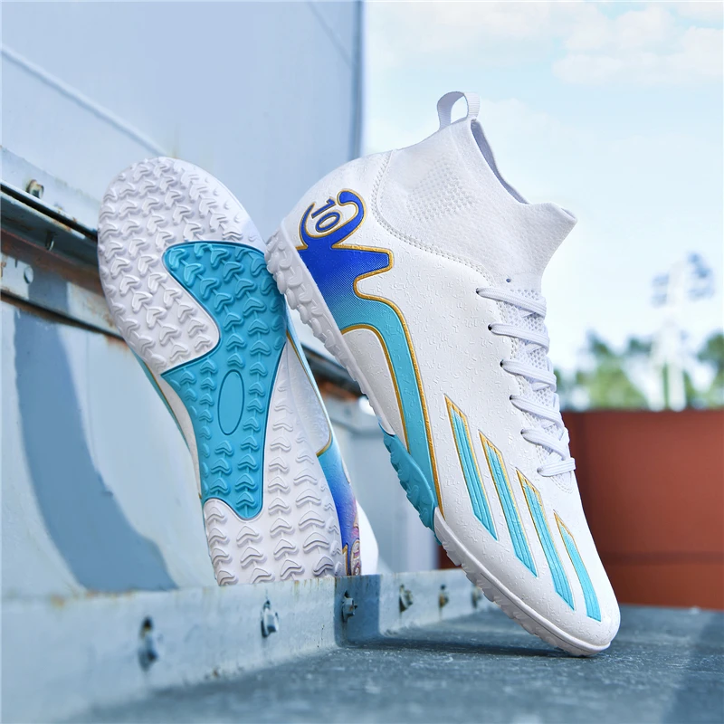 TEMU Men Cleats Football Boots High Top Soccer boots Sneakers football shoes Turf Futsal outdoor Soccer shoes