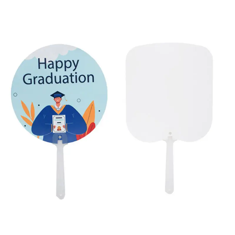 Subli-forward Personalized Plastic hand Fan Blank Sublimation Hand fan Portable hand fan Double sided DIY print