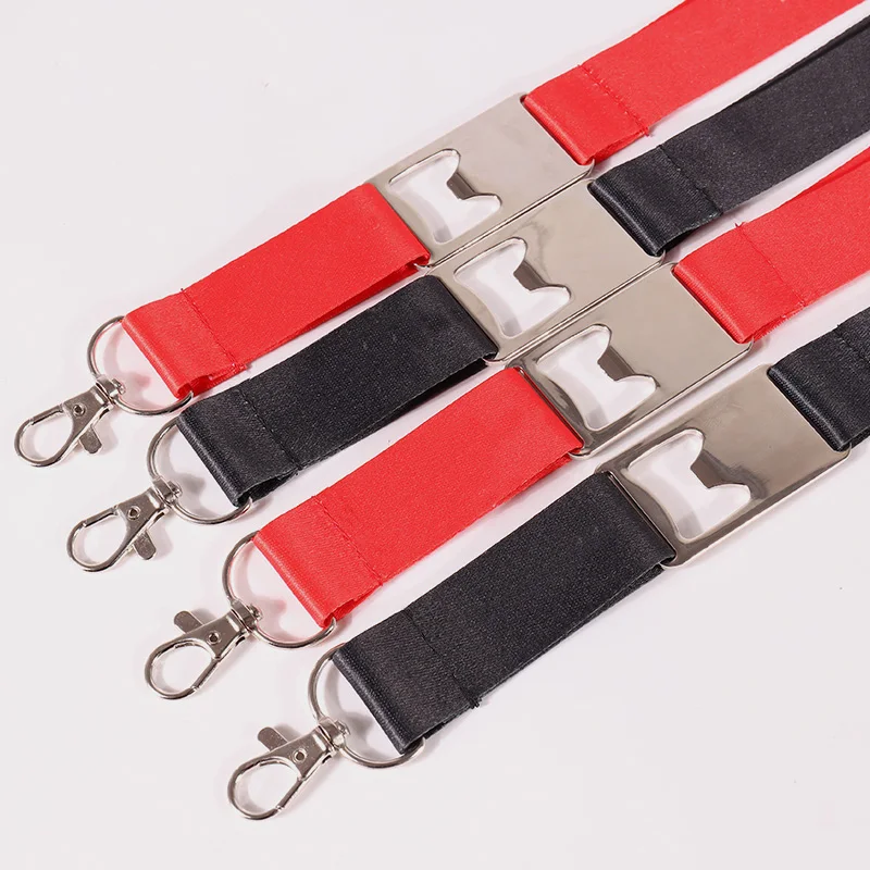 Custom Polyester Printed Sublimation Lanyard with Beer Bottle Opener