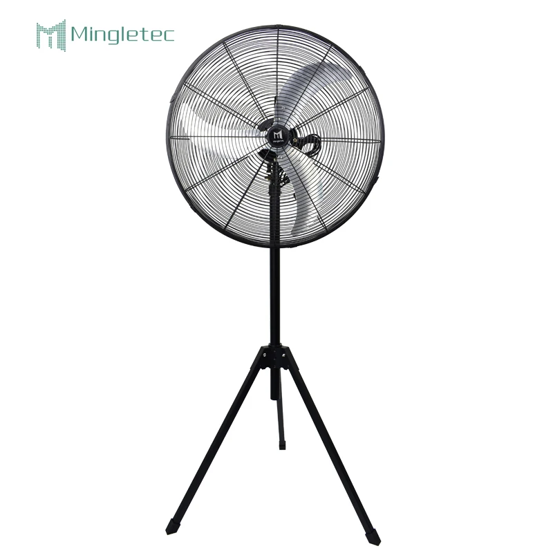 Manufacturer 26 inch 3 speeds control powerful wind oscillating metal tripod stand fan