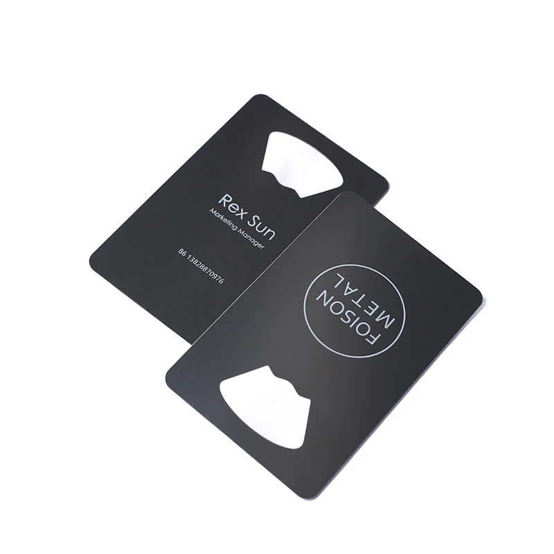 Personalized custom High quality blank Metal Business Cards beer metal bottle opener with custom logo