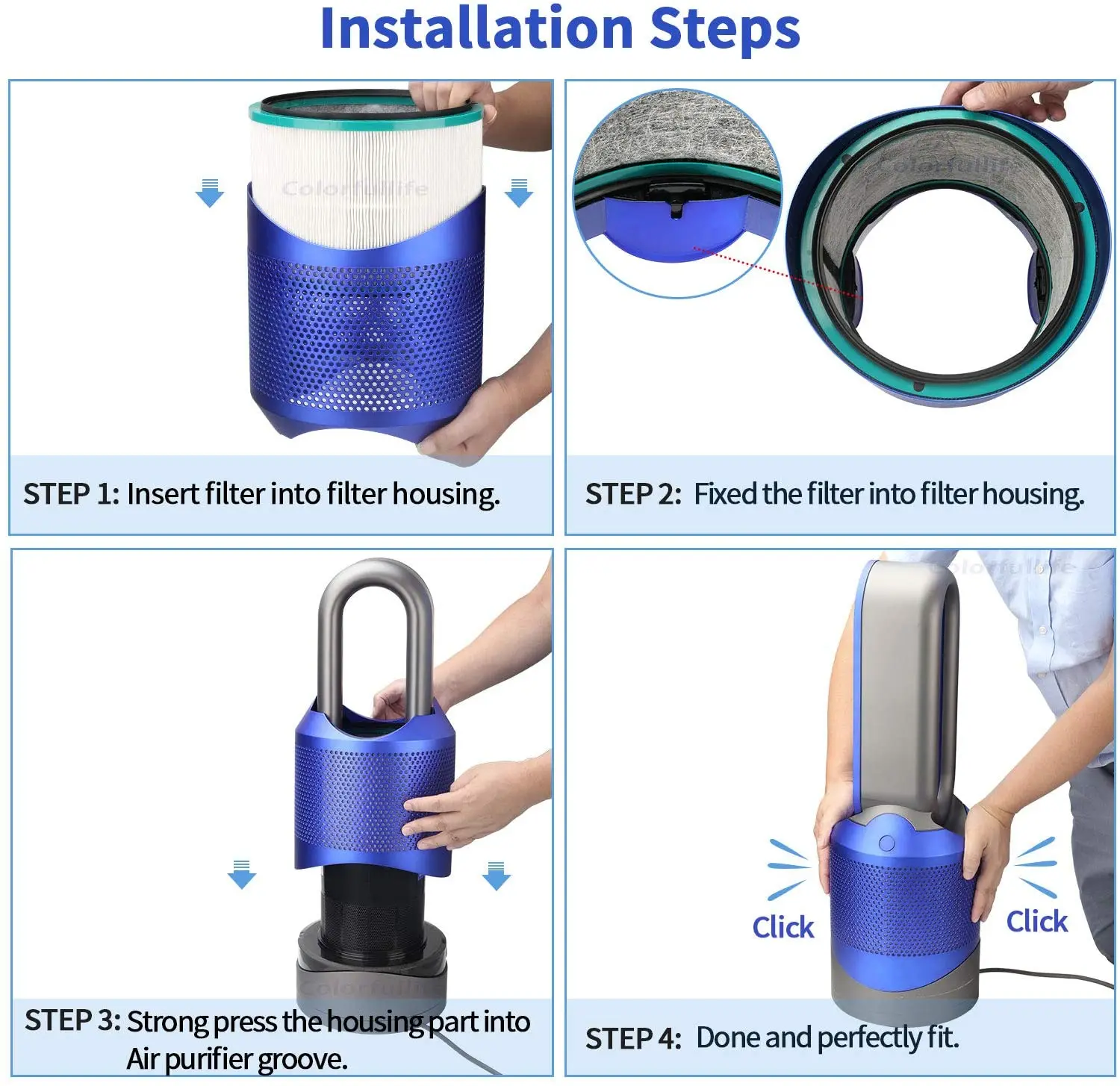 HEPA-фильтры для очистителя воздуха Dyson HP06 TP06 PH01 PH02 2 шт. в