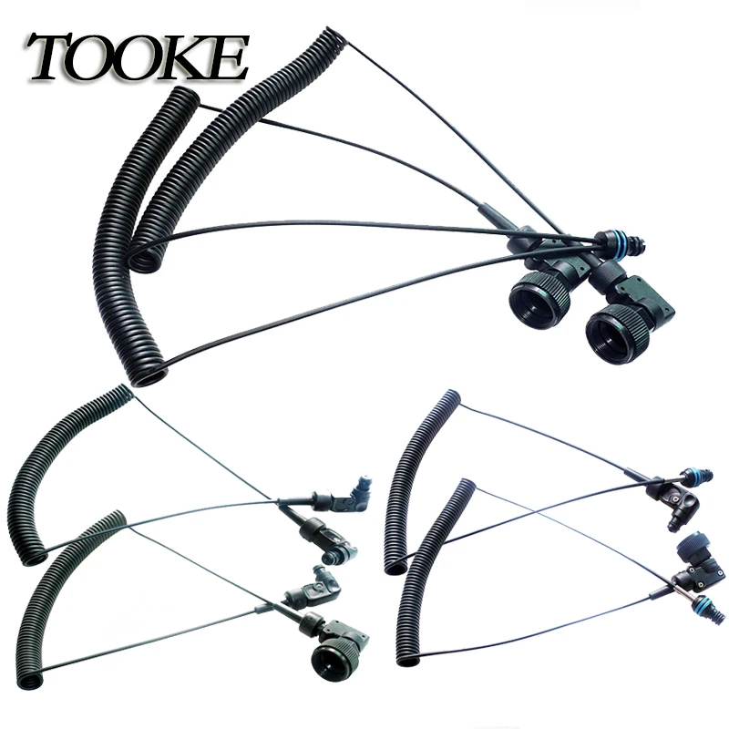 Scuba Double L-type Multi-core Fiber-Optic Fiber Optic Cable For SEA & SEA Inon Strobe and Diving underwater Case