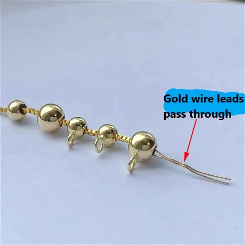 14K золото Заполненные регулируемые силиконовые бусины оптом для GF ювелирные изделия фурнитура ожерелья