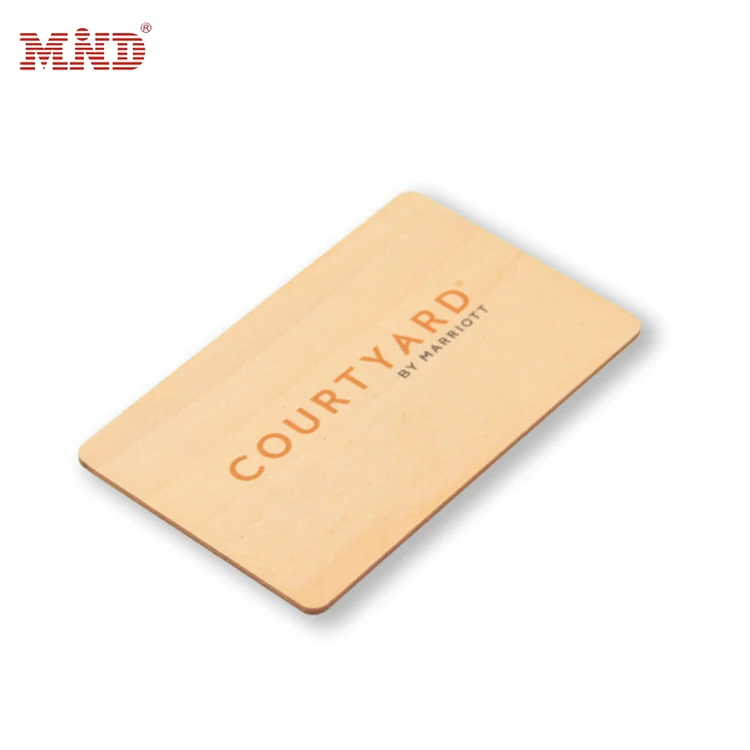 ISO 14443a 13 56 МГц Деревянная карта NFC с выгравированным логотипом Rfid пустая деревянная визитная карточка
