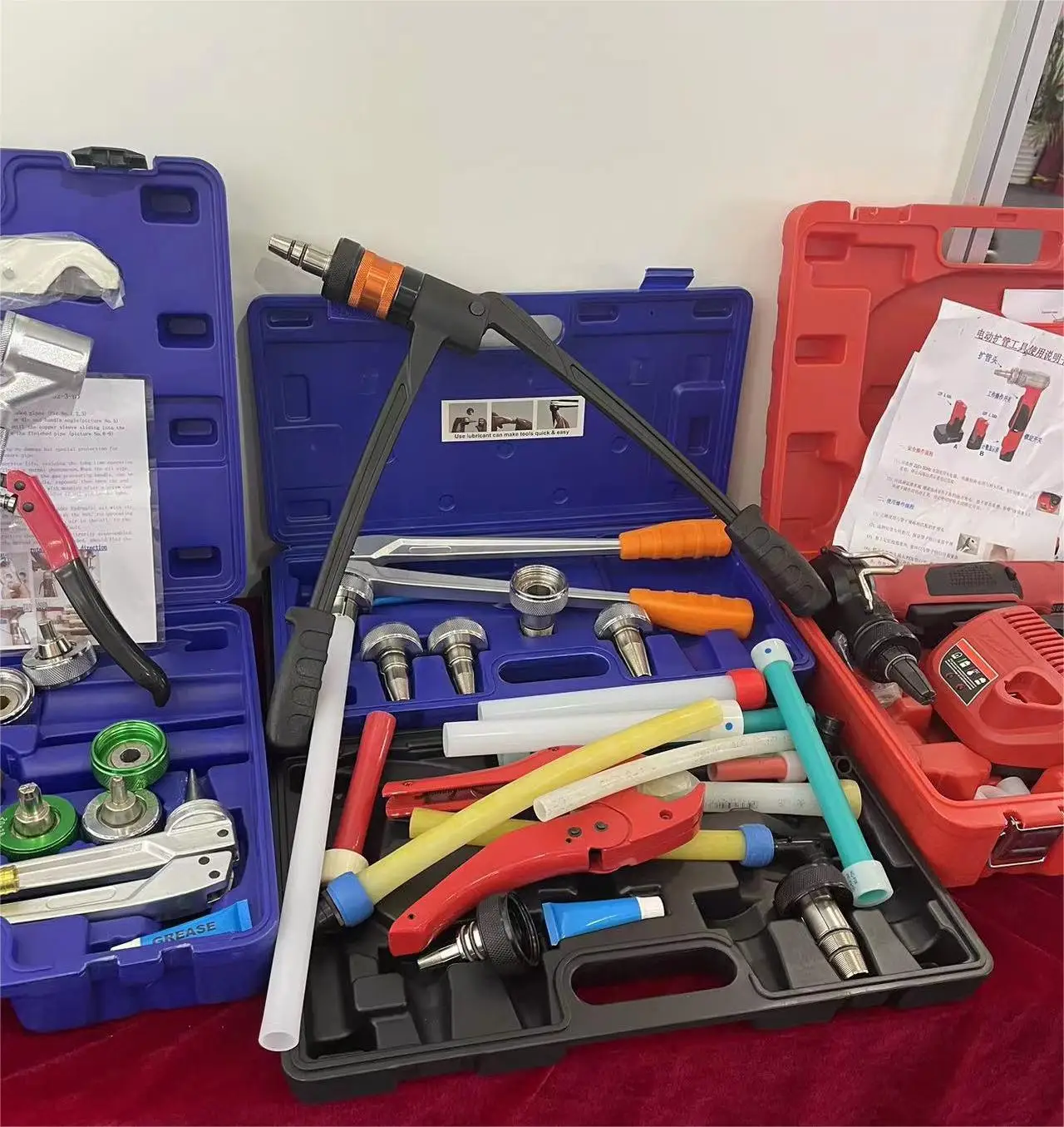 manual sliding handle hydraulic expand pipe tools for 12-65mm pex pipe fittings