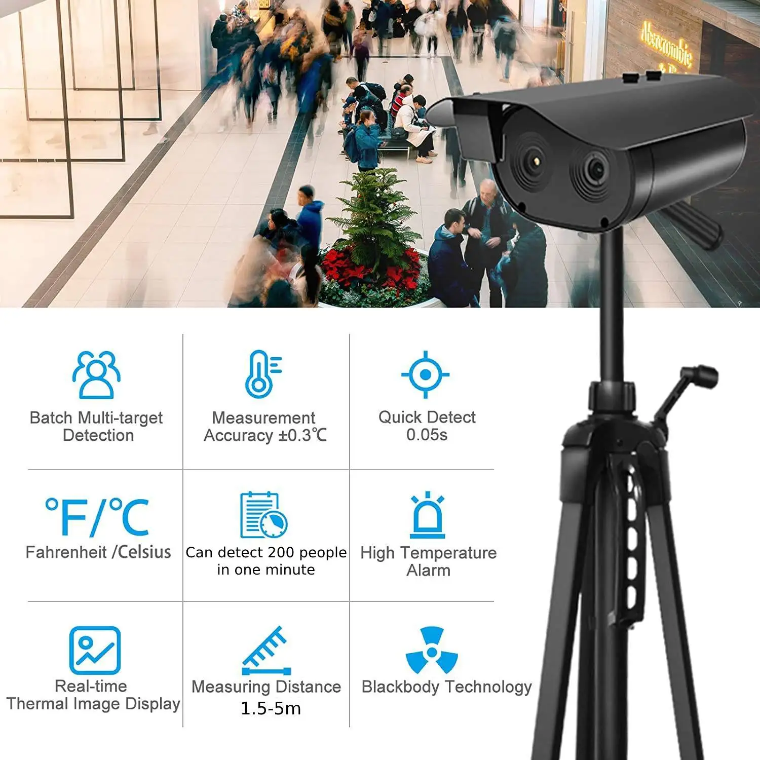 Новейшая версия, высокая точность, AI распознавание лица, 1080P IP TV, обнаружение температуры тела, обнаружение лихорадки, Инфракрасная тепловая камера с поддержкой 20 лиц