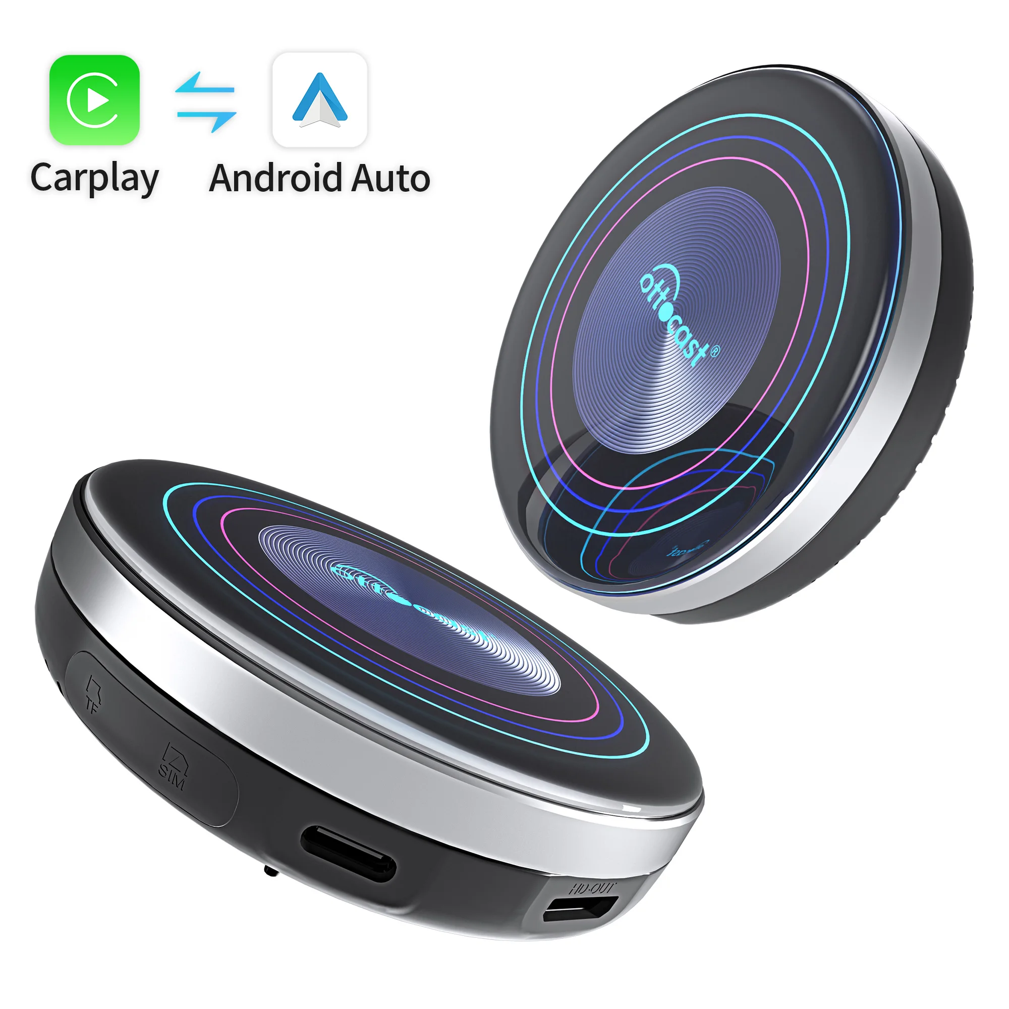 Ottocast 2024 популярный новый OttoAibox Smart Android 13 BMW беспроводной Carplay Box CarPlay Ai для автомобилей с SIM Youtube
