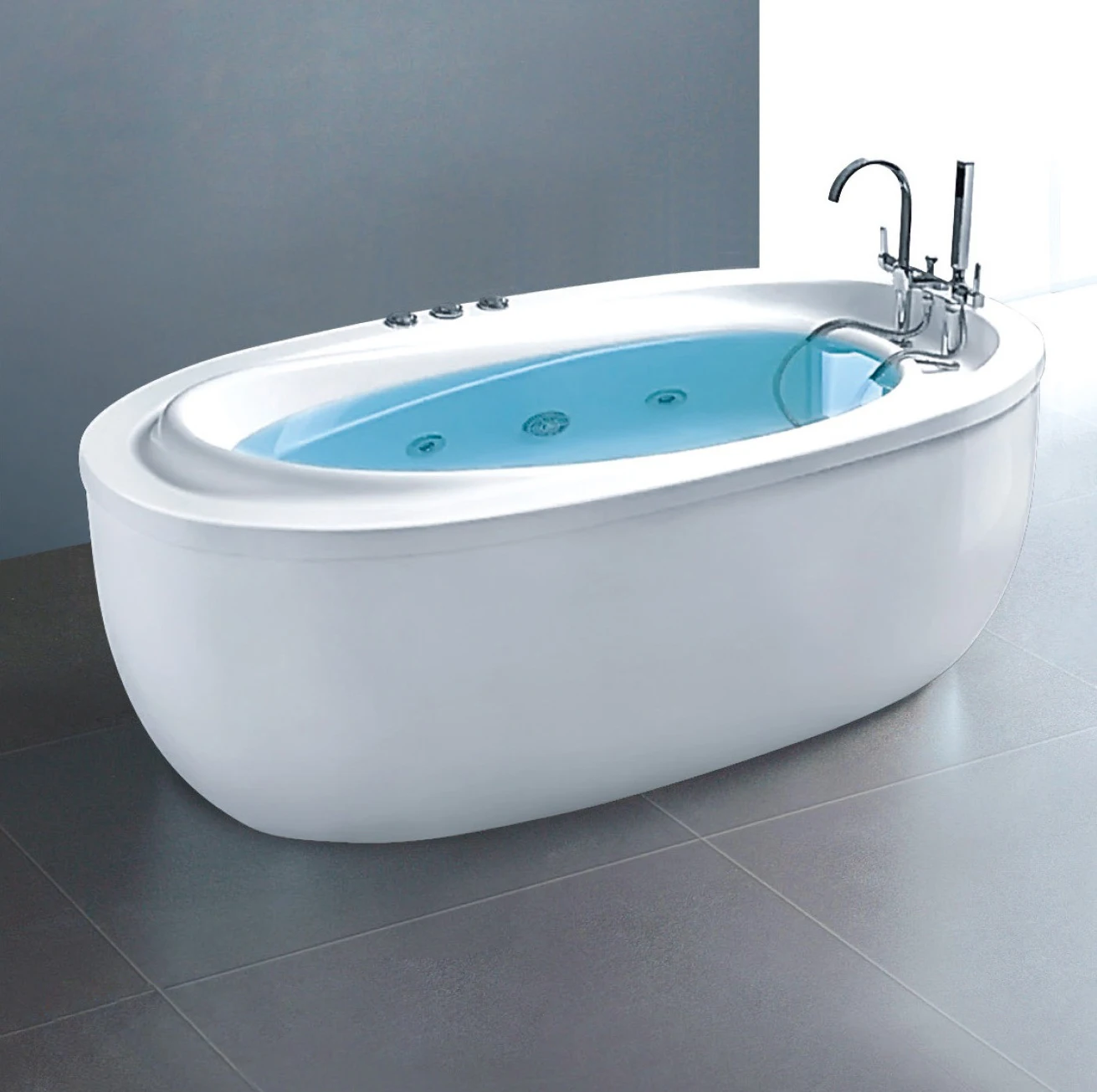 Modern Acrylic Bathtub And Soft Surface Freestanding Bathtub Jaccuzzi