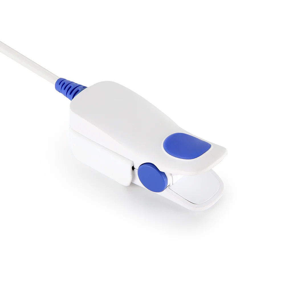 Mindray PM 5000/6000 compatible long cable SpO2 sensor adult finger clip  with 12 pin connector sensor de spo2