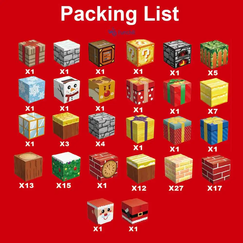 2CM 2.5CM Customization Plastic 3D DIY Creative World Christmas Gift Magnet Block Magnetic Building Blocks