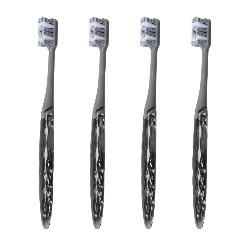 MS  Soft Toothbrush Spiral Soft Independent Plastic Box High Grade Transparent Cute Toothbrush