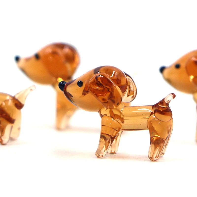 Factory Direct Wholesale Lamp working Glass Dog  Ornament Crafts Handmade Fork Europe