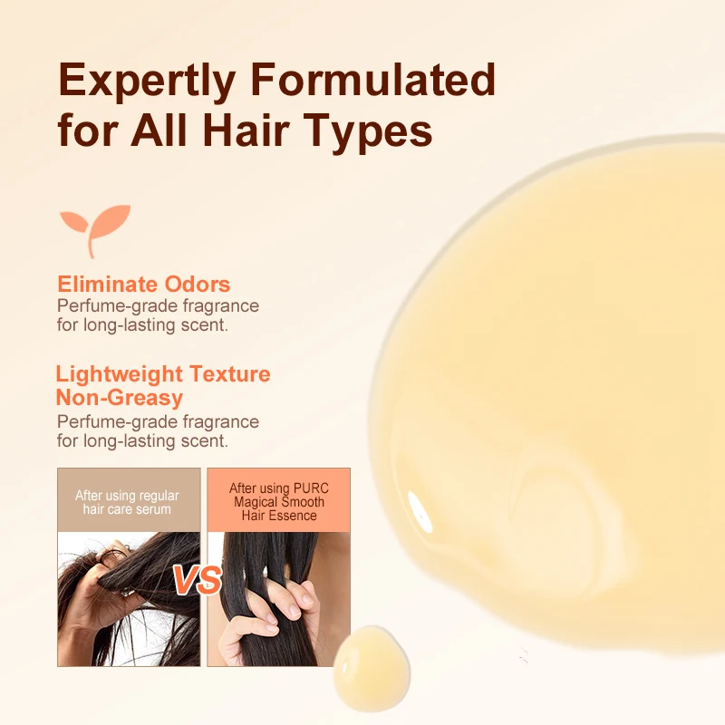 Private Label Magic Smooth Hair Serum Anti Frizz Detangling Hair Care Oil Serum Lightweight Non-greasy Leave In Hair Silk Serum