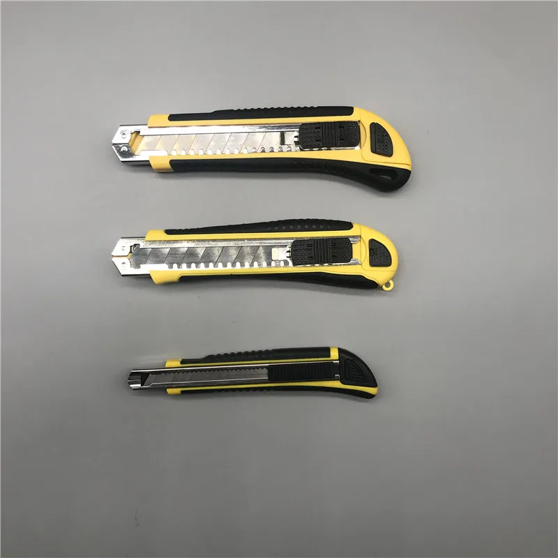 Mini plastic ABS snap off 3/5pcs blades box office paper cutting cutter utility knife 9mm